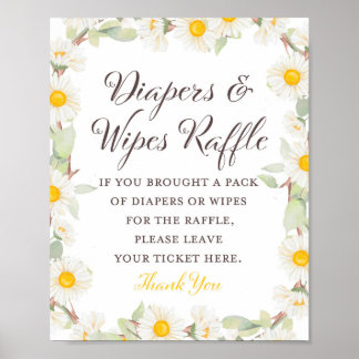Spring Daisy Themed Baby Shower Sign