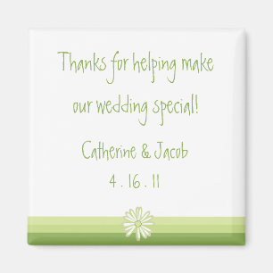 Spring Daisy Wedding Favour Magnet