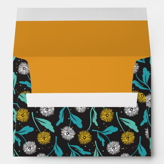 Spring Dandelion Flowers and Leaves Design Envelope (Back (Bottom))