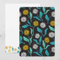 Spring Dandelion Flowers and Leaves Design