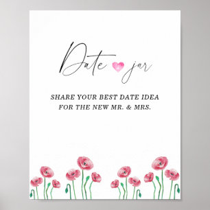 Spring date night ideas. Date jar bridal game  Poster
