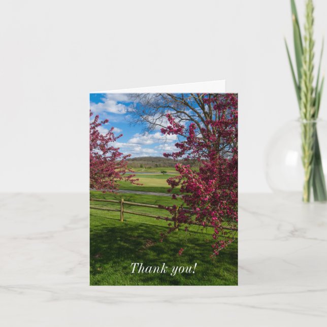 Spring Day In Rivercut Thank You Card (Front)