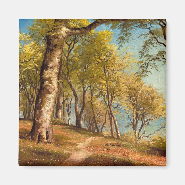 Spring day in the forest by Peder Mork Monsted Magnet (Front)