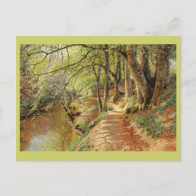 Spring day in the forest by Peder Mork Monsted Postcard (Front)