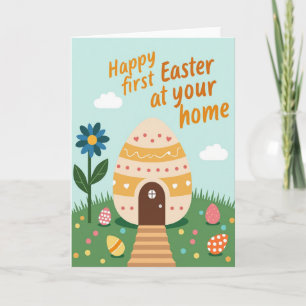 Spring Decorated Ovum House Card