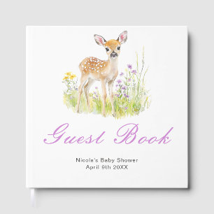 Spring Deer Baby Shower Guest Book