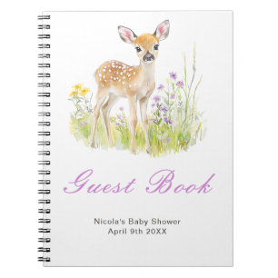 Spring Deer Baby Shower Guest Book