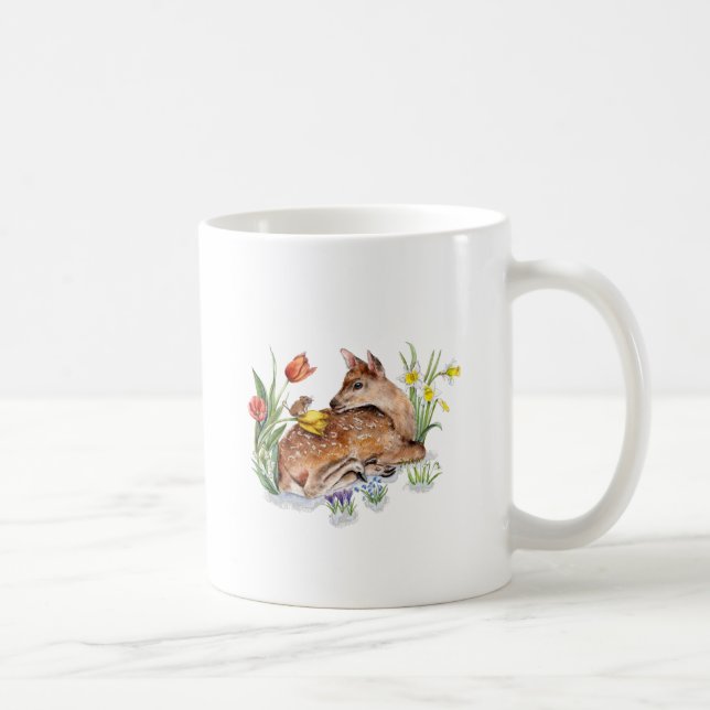 Spring Deer Coffee Mug (Right)