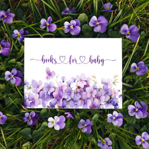 Spring Delicate Violet Flowers books for baby Enclosure Card