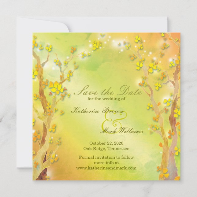 Spring Delight Bohemian Wedding Save the Date (Front)