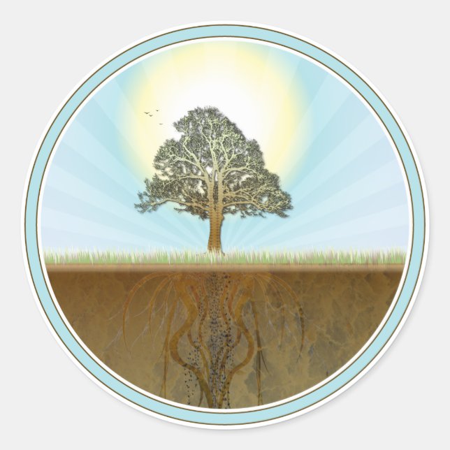 spring design classic round sticker (Front)