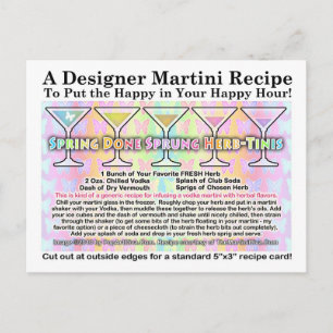 Spring Done Spring Herb Martini Recipe Card