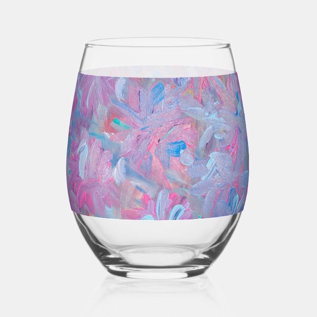 Spring Dream  Stemless Wine Glass (Front)