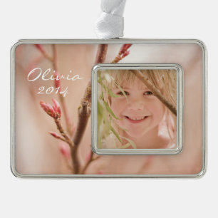 Spring dreams silver plated framed ornament