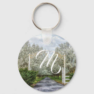Spring Drive Home Monogram Key Ring