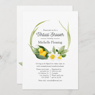 Spring Duckling Virtual Baby Shower Invitation