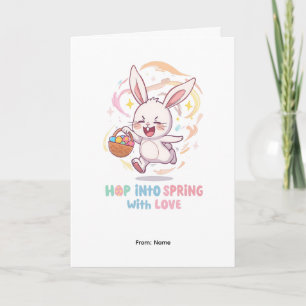 Spring Easter Bunny Design Card