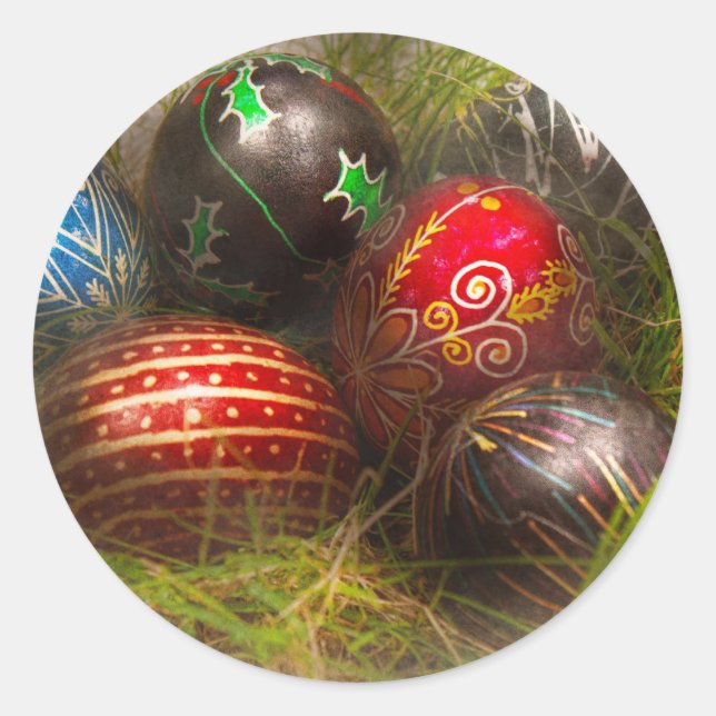 Spring - Easter - Easter Eggs Classic Round Sticker (Front)