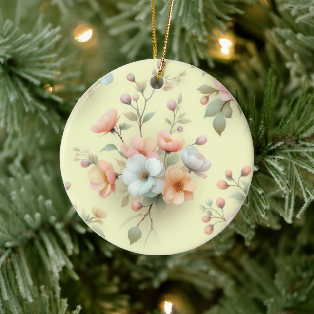 Spring Easter Flowers Ceramic Tree Decoration (Tree)