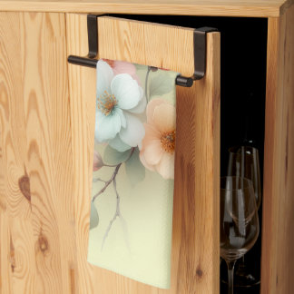 Spring Easter Flowers Tea Towel