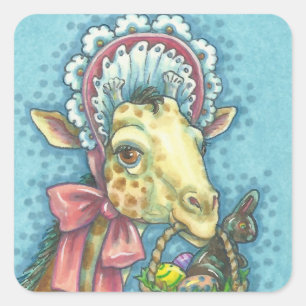 Spring EASTER GIRAFFE STICKER Sheet