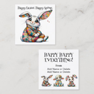 Spring Easter Handout - See Back!  Square Business Card