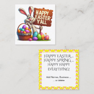 Spring Easter Handout - See Back!  Square Business Card
