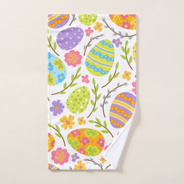 Spring & Easter Holiday Seamless Pattern Gift Hand Towel (Hand Towel)