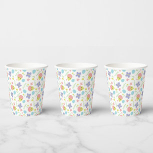Spring Easter Pastel Colourful Kawaii Cute Peeps Paper Cups
