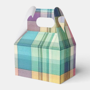 Spring/Easter pastel plaid/tartan  Favour Box