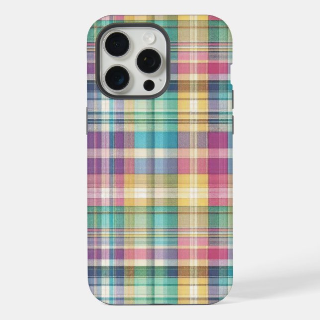 Spring/Easter pastel plaid/tartan  iPhone Case (Back)