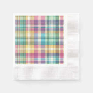 Spring/Easter pastel plaid/tartan Napkin