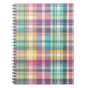 Spring/Easter pastel plaid/tartan  Notebook