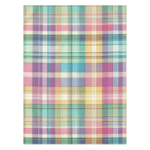 Spring/Easter pastel plaid/tartan Tablecloth