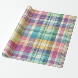 Spring/Easter pastel plaid/tartan Wrapping Paper