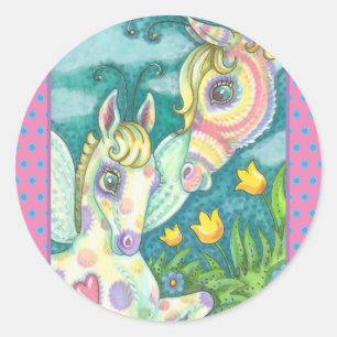 SPRING EASTER, RAINBOW BABY HORSE, FAIRY STICKERS