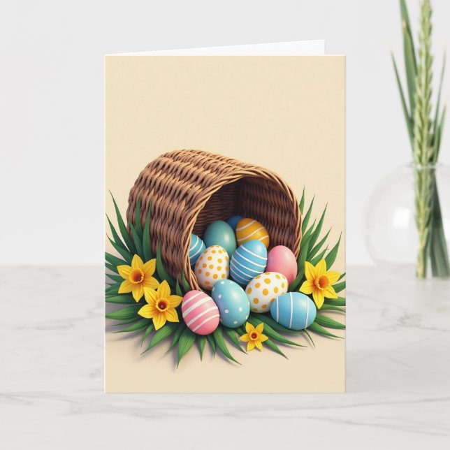 Spring Egg Basket Design Card (Front)