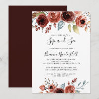 Spring Elegant Floral Sip and See