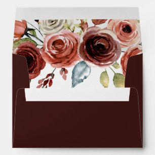 Spring Elegant Floral Wedding Invitation Envelope