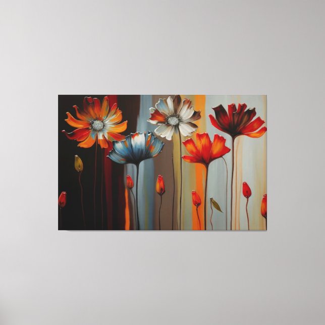 Spring Emergence, Floral Art, Modern Art Canvas Print (Front)