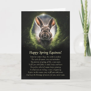 Spring Equinox with Bunny Rabbit Through Hole Card