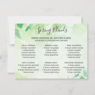 Spring Essential Oils Blends Flower Post Card