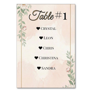 🌸 SPRING — “Ethereal Garden” Table Number