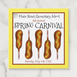 Spring Fair Carnival Festival Corn Dog Corndog Favour Tags
