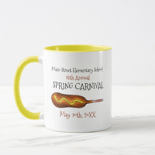 Spring Fair Carnival Festival Corn Dog Corndog Mug (Left)
