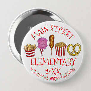 Spring Fair Carnival Festival Corndog Ice Cream 10 Cm Round Badge