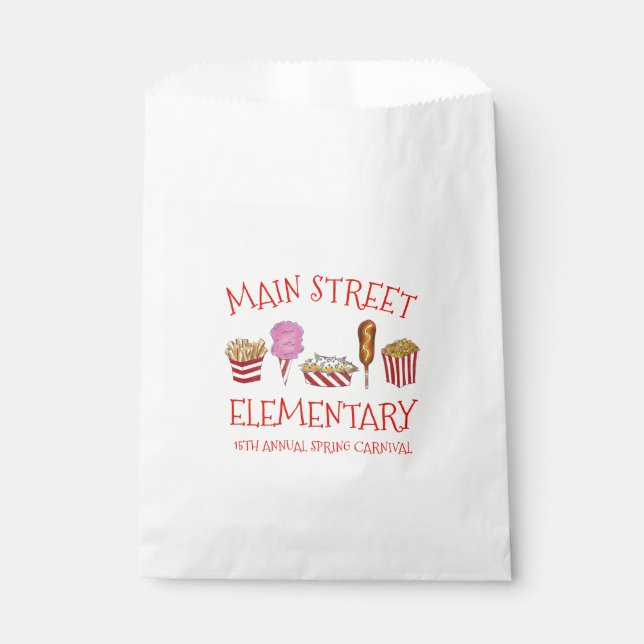 Spring Fair Carnival Festival Foods Corndog Nachos Favour Bags (Front)