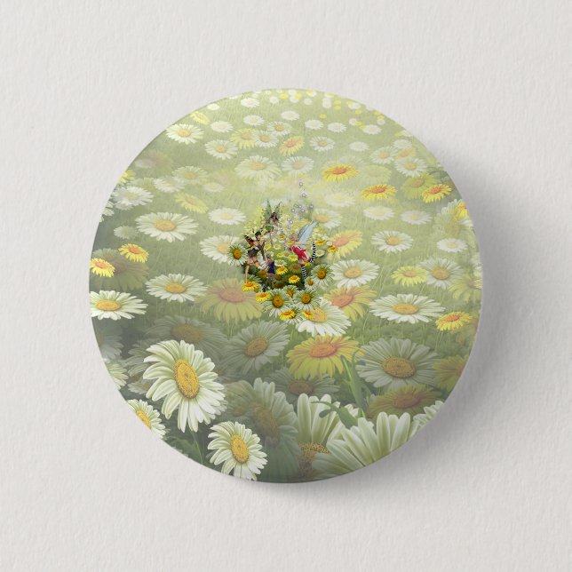 Spring fairies 6 cm round badge (Front)