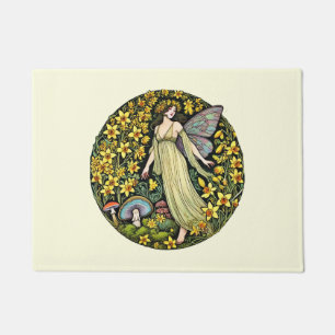 Spring Fairy Flower Floral Nature Fairies Doormat