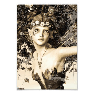 Spring Fairy Woodland Vintage Photo Fantasy Art Print